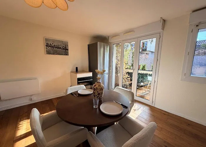 Jardin Japonais - T2 Parking Prive Et Terrasse 툴루즈